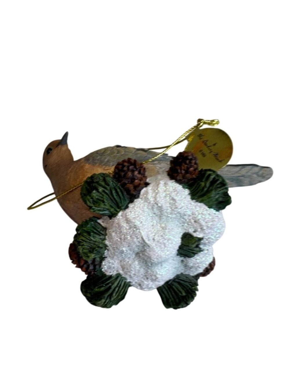Danbury Mint Tufted Titmouse Bird Ornament Resin Multi-Color Hanging Figurine - Picture 7 of 7